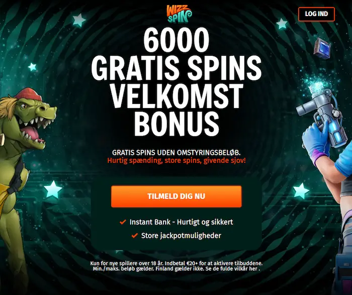 WizzSpin Casino Danmark bonus